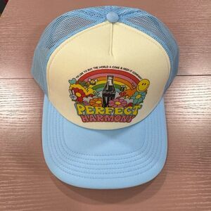 Coca Cola Coke Retro PERFECT HARMONY Trucker Mesh Adjust Cap Hat American Eagle